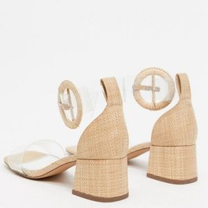 ASOS DESIGN Hopefu block heeled clear strap